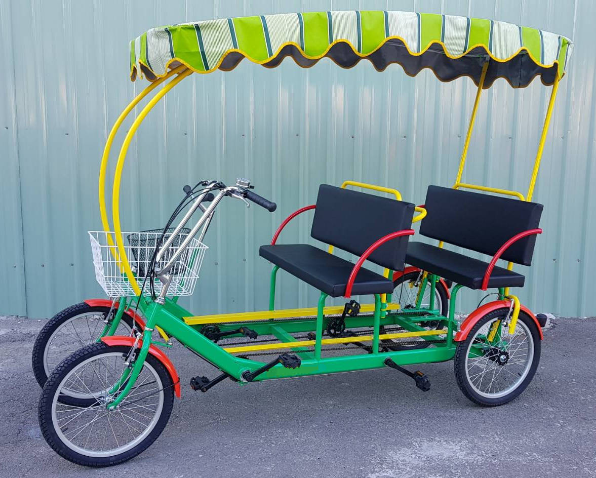 協力車-腳踏車-四人型 Side by side Tandem Bike 4 people